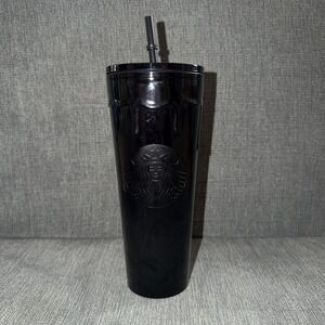 Starbucks Halloween Tumbler Black Slime Drip 2024 24Oz Venti Cold Cup